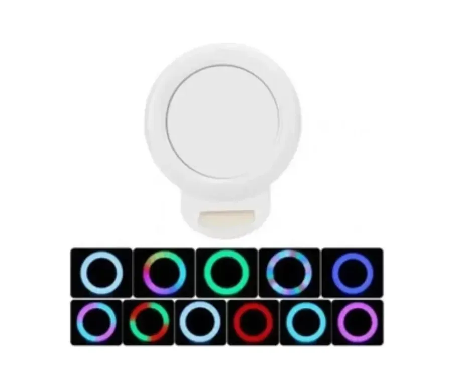 Anillo Led Aro De Luz Rgb Celular Selfie Portatil Ajustable