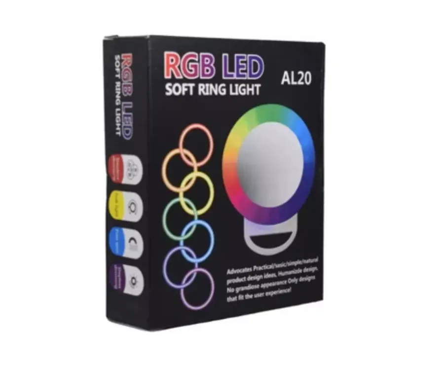 Anillo Led Aro De Luz Rgb Celular Selfie Portatil Ajustable