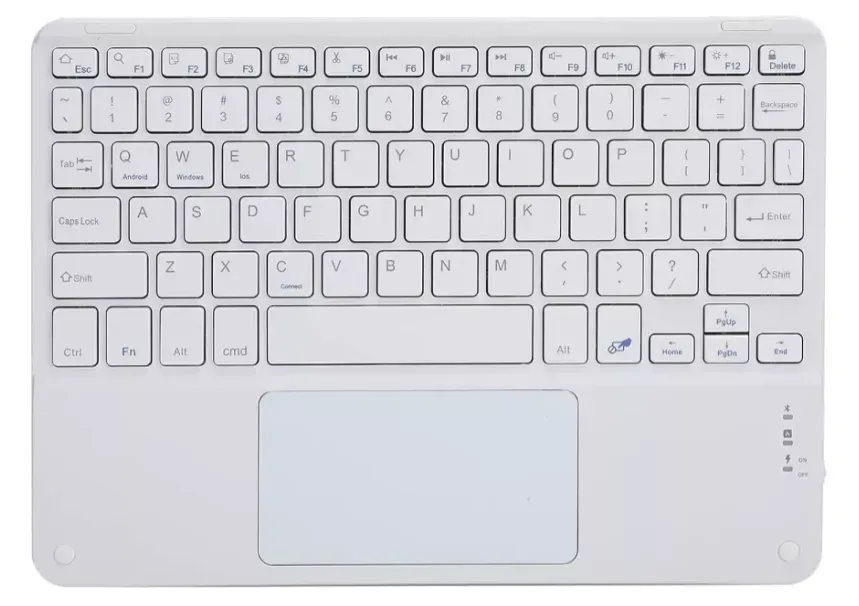 Teclado Bluetooth Ultra Delgado Recargable Con Trackpad