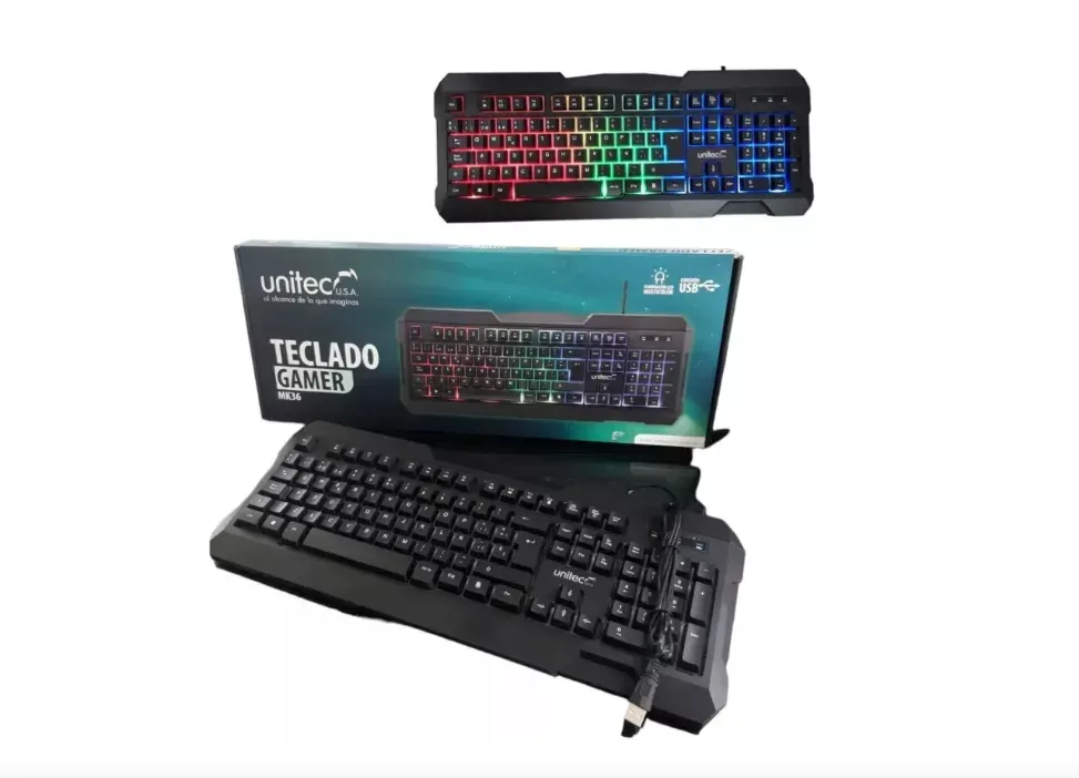 Teclado Gamer Con Luz Led Multicolor Unitec Mk36