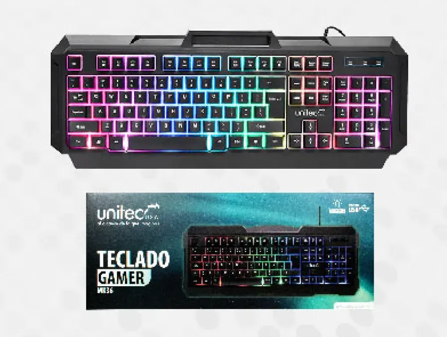 Teclado Gamer Con Luz Led Multicolor Unitec Mk36