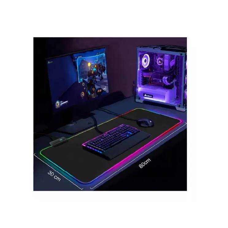 Mouse Pad Gamer Aoas S4000 De Goma Xl 30cm X 80cm X 0.4cm