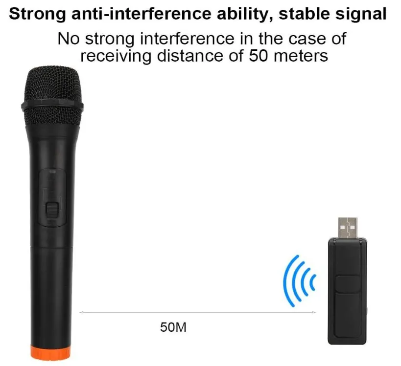 Microfono Inalambrico Profesional + Receptor Usb + Adaptador