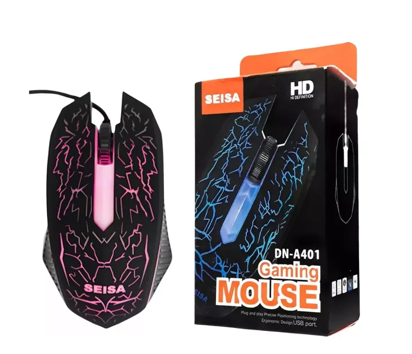 Mouse Tipo Gamer De Juego Seisa Dn-a401 Multicolor