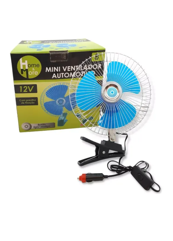 Potente Ventilador Portatil 12v Para Carro 22cm Diametro