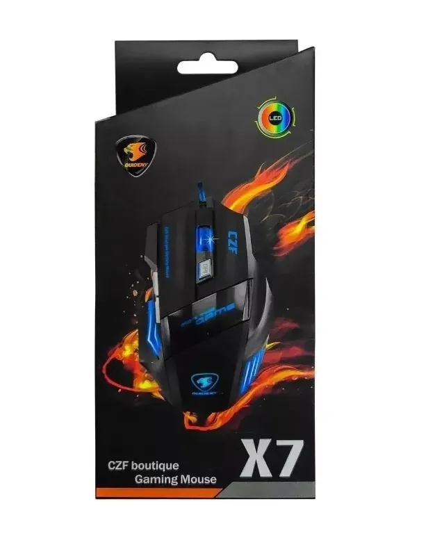 Mouse Optico Led Usb 6 Botones Gamer Dpi 2400 Ergonómico