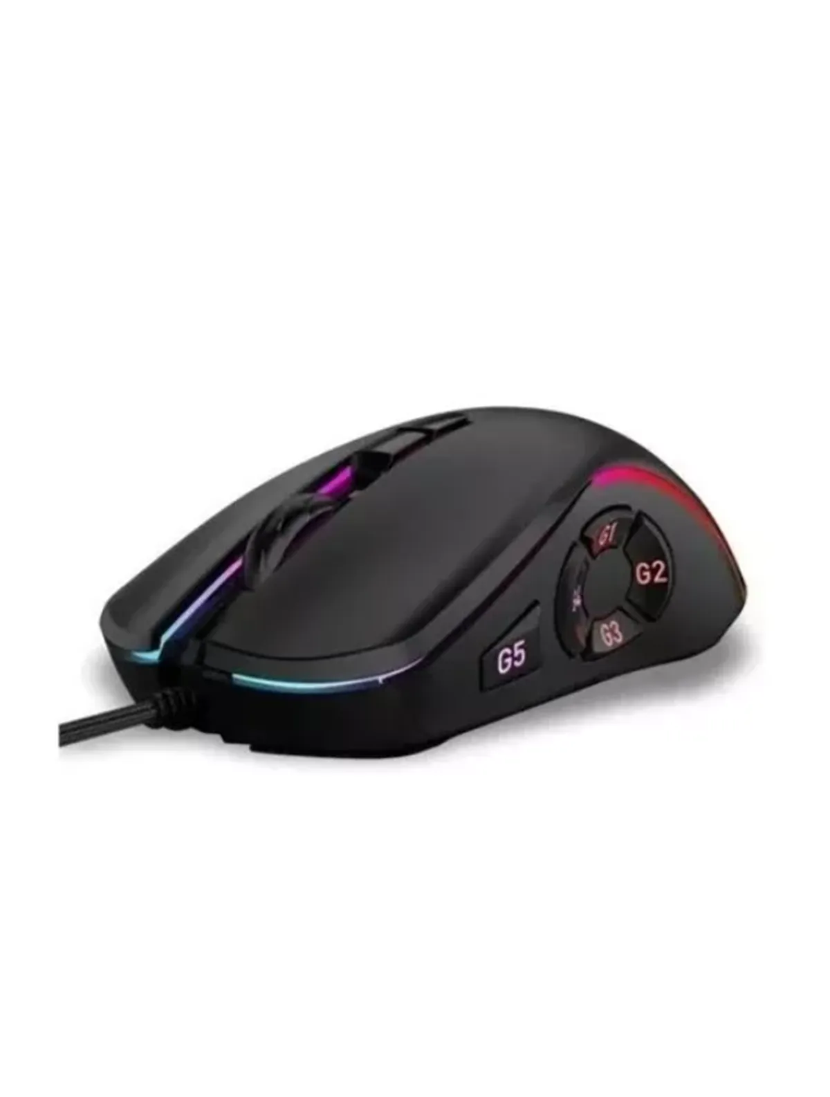 Mouse Gamer Periférico 7200dpi 10 Botones Cable Rgb Weibo X9