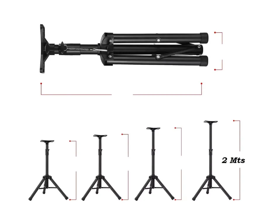Tripode Para Parlante Cabina Base Para Tornillos 2 Metros