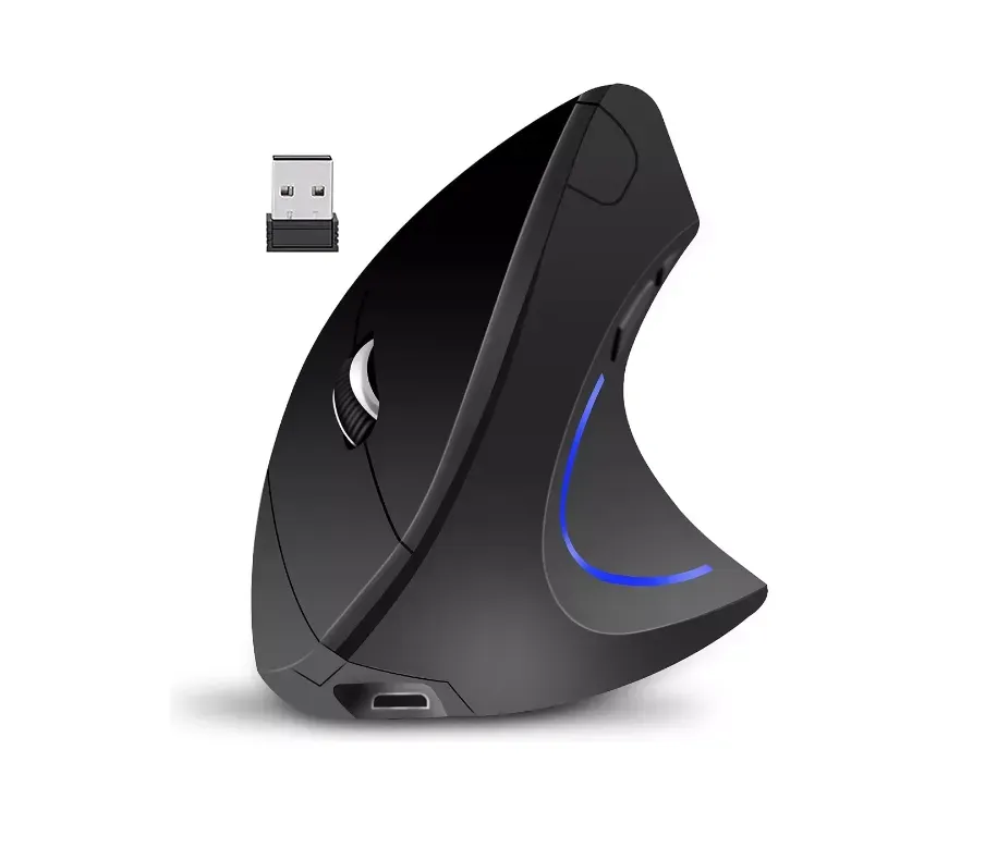 Mouse Inalambrico Ergonomico Vertical Recargable Óptico