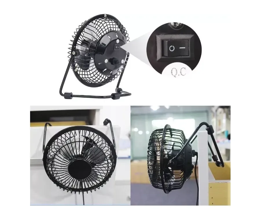 Mini Ventilador Escritorio 4 Pulgadas, Usb Y Corriente 110v