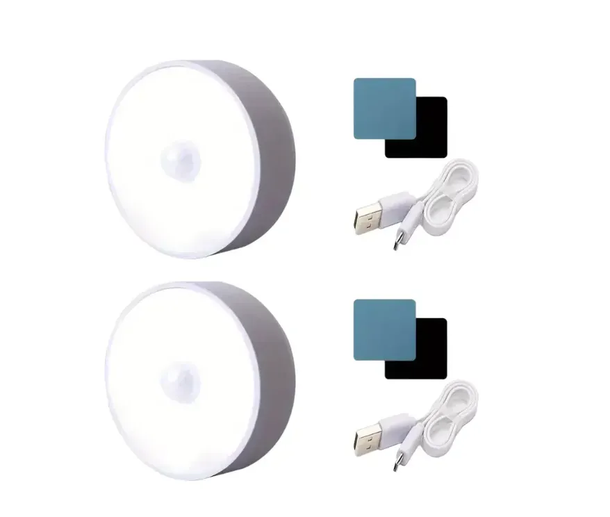 Lampara Recargable Apagado Automático Usb Luz Led Blanca