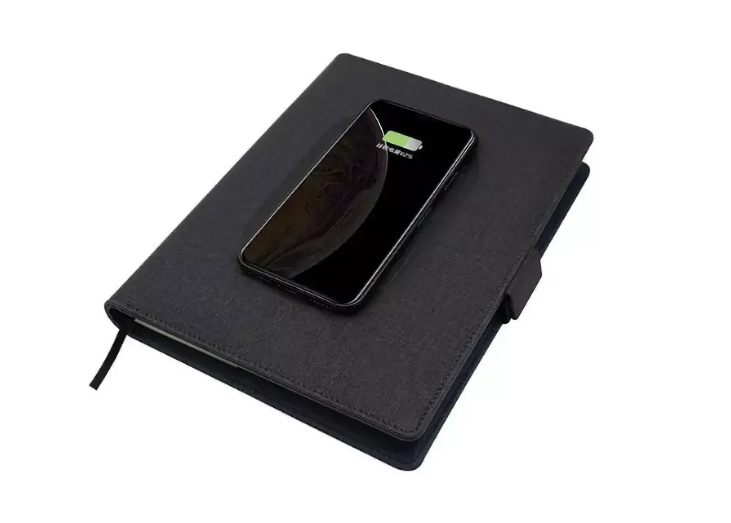 Agenda Con Cargador Power Bank Carga Inalambrica Celular