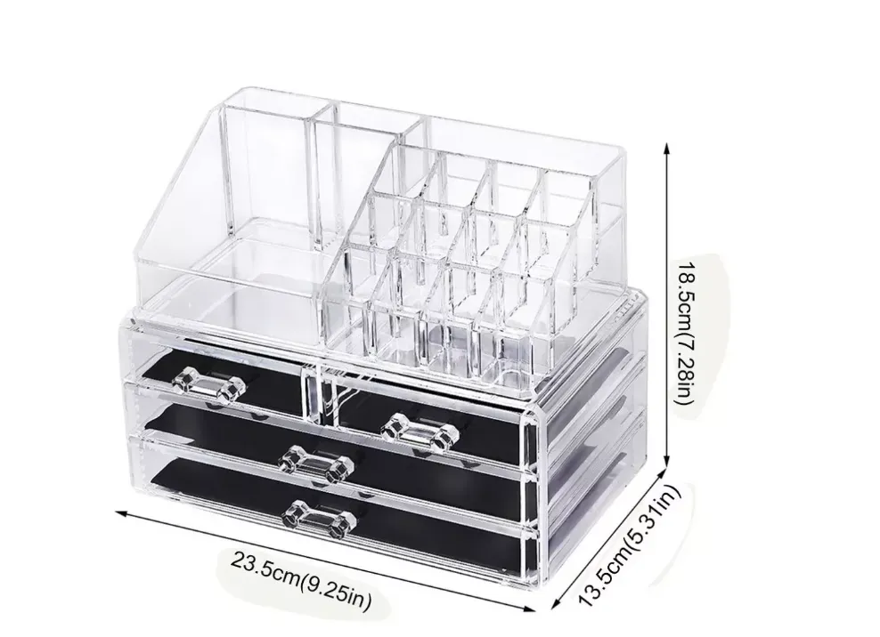 Caja Organizador De Maquillaje Acrilico 4 Cajones