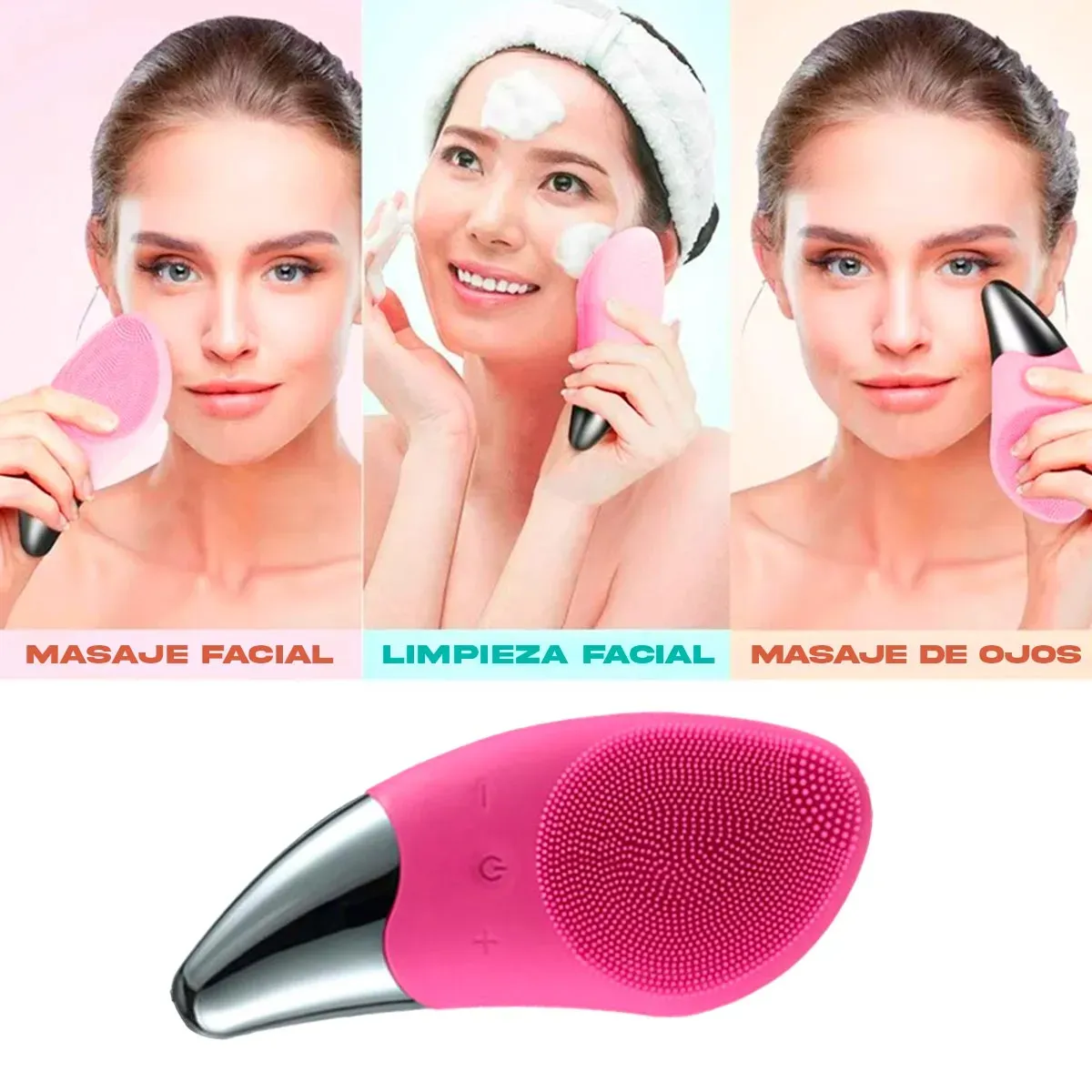 Masajeador Facial Limpiador Exfoliante Niveles Vibración BR-020