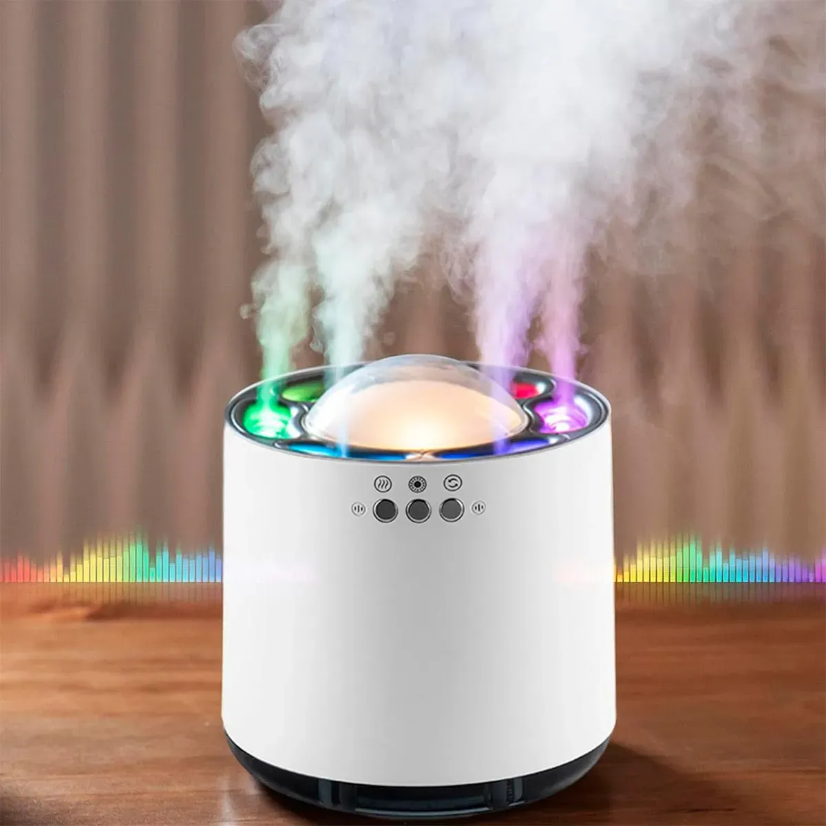 Humidificador Ritmo Musical LED 6 Difusores Aromas Luminoso DQ703