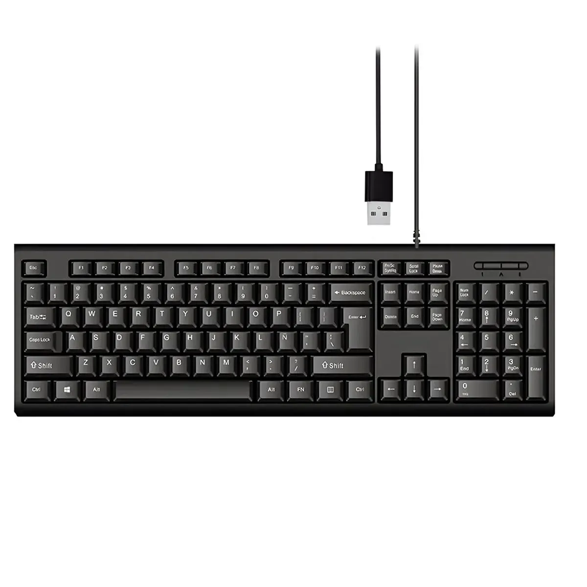 Teclado Alámbrico Multifuncional Español Oficina Numérico M-200