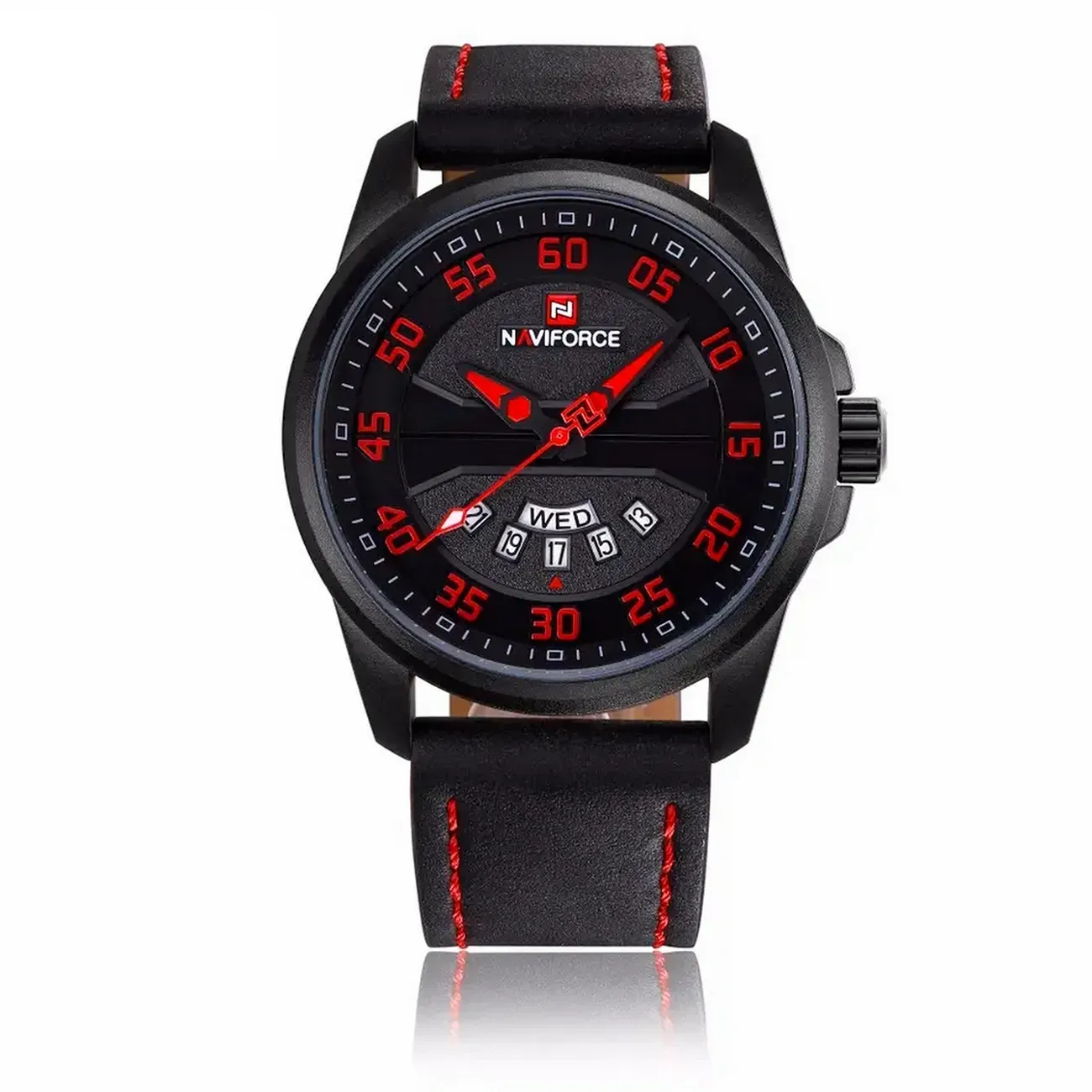 Reloj Naviforce Original Nf 9124 Cuero Hombre + Estuche