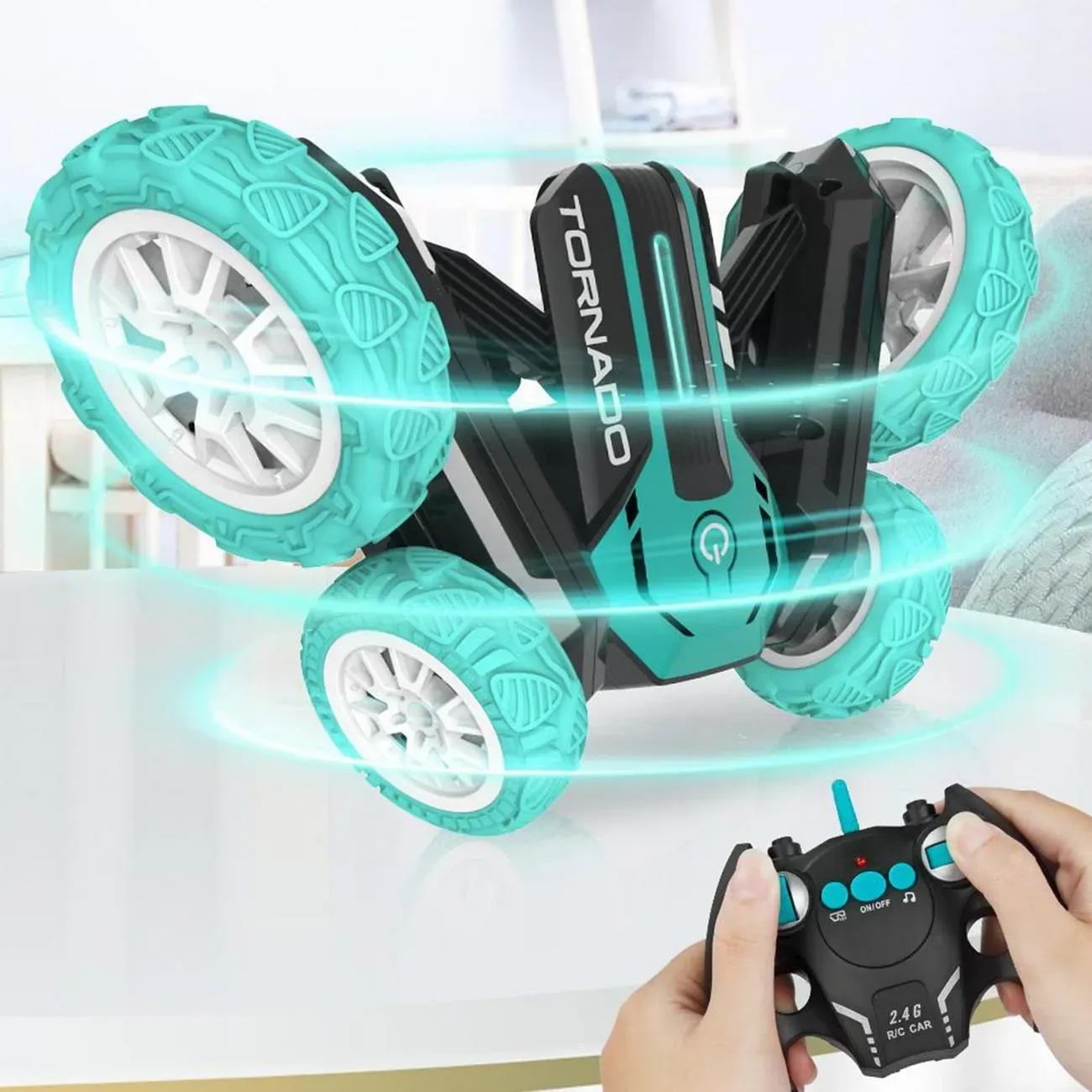 Carro 360 Grados Tornado Control Remoto Recargable Niños