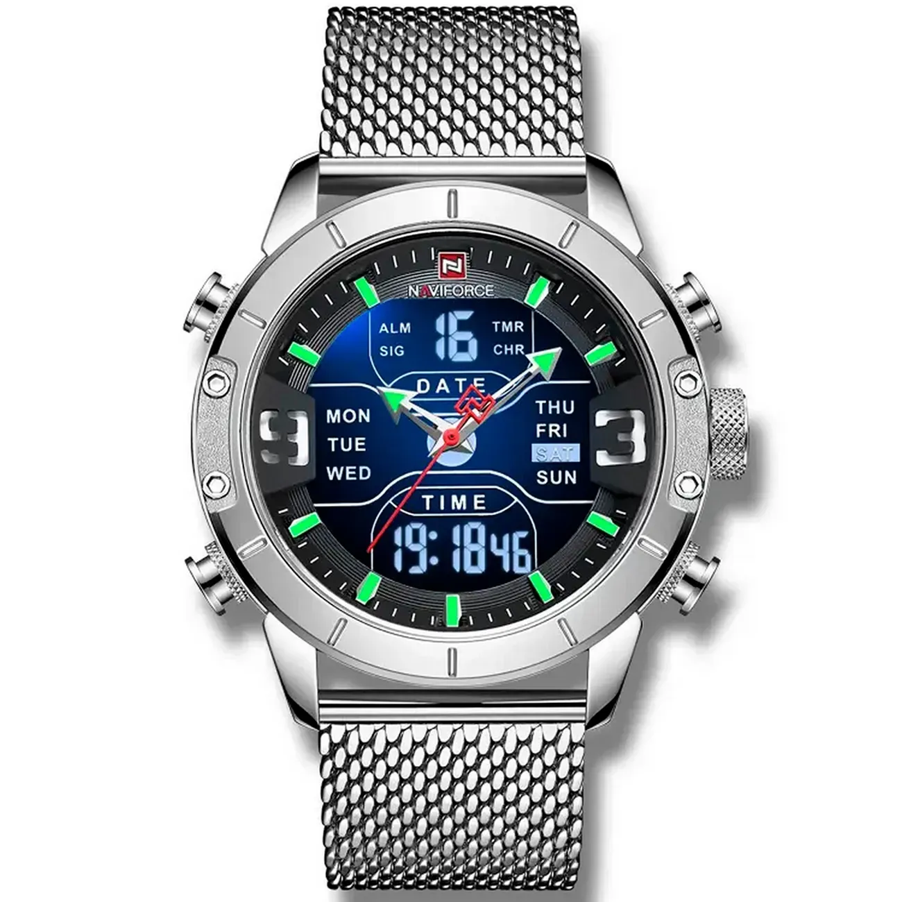 Reloj Naviforce Original Nf 9153 Acero Inoxidable + Estuche