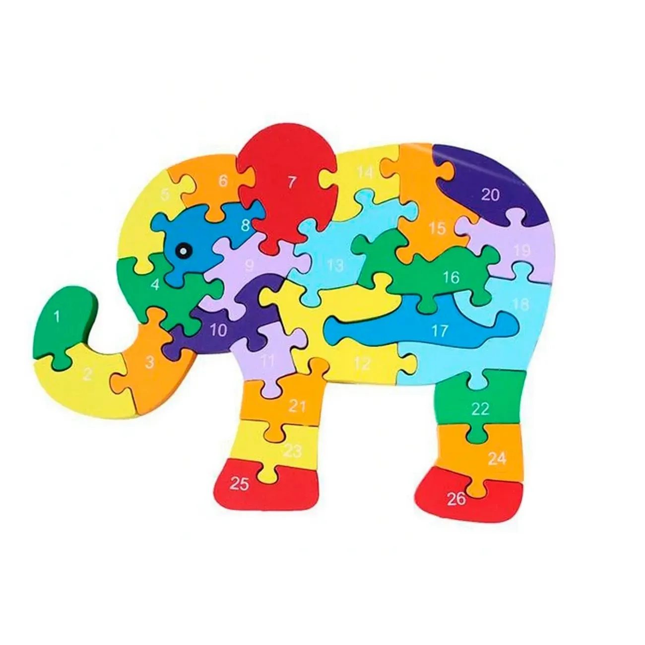 Rompecabezas Elefante Interactivo 3d Juego Didactico Colores