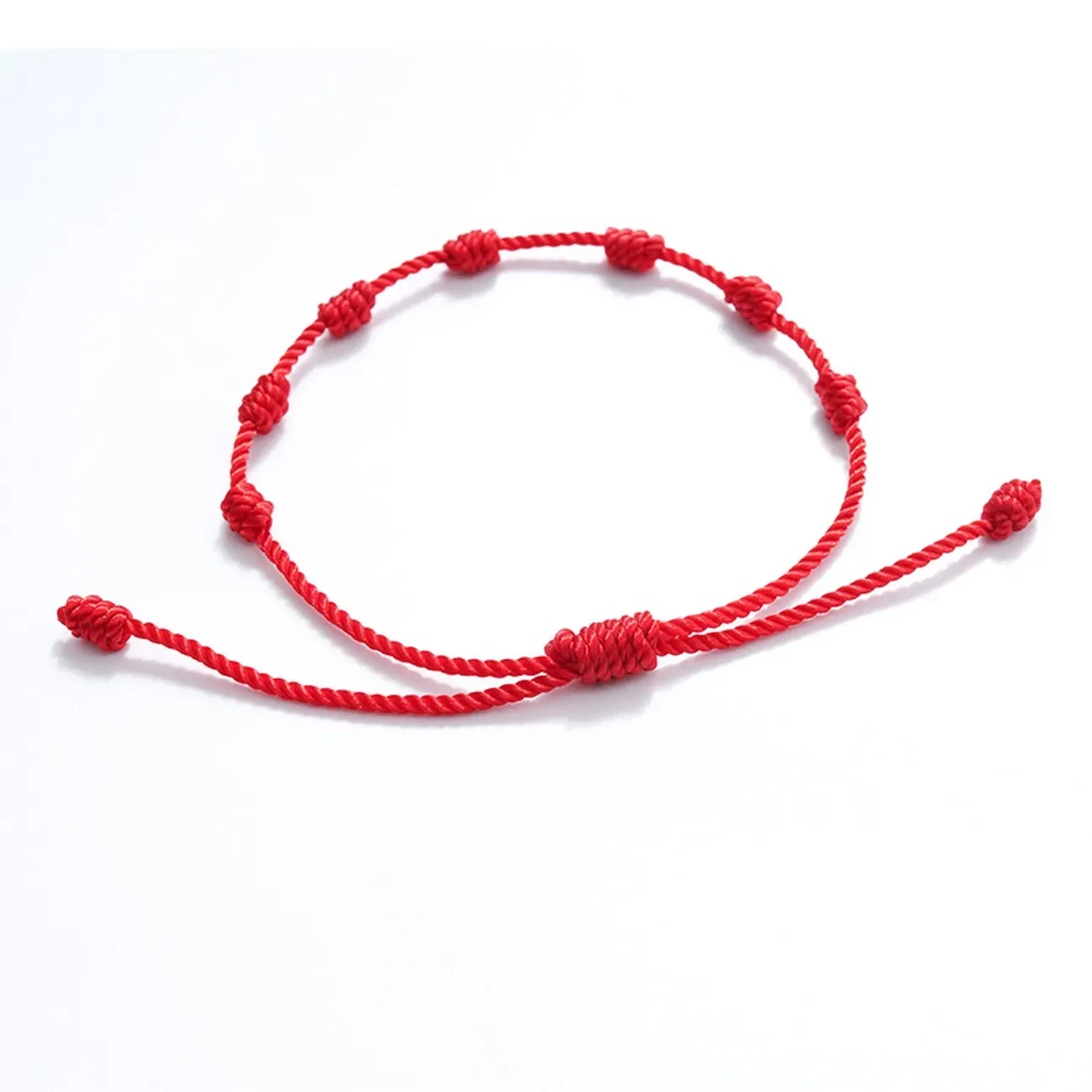 Pulsera Pareja 7 Nudos Novios Rojas + Estuche .