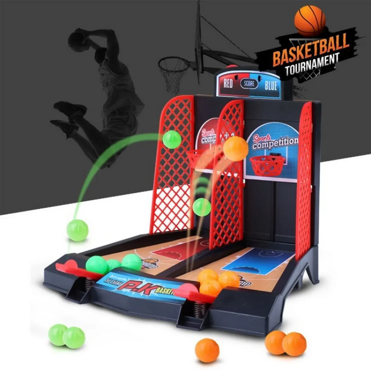 Juego De Mesa Basketball Lanzador Baloncesto Portátil Niños