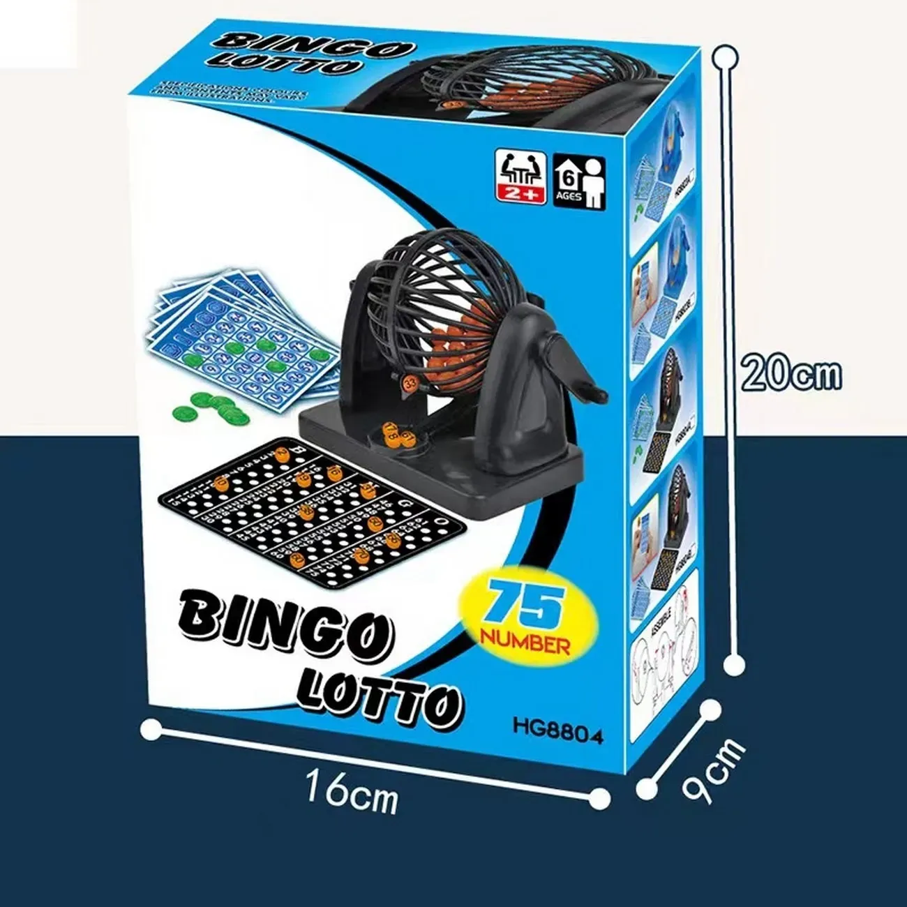 Bingo Lotto Juego De Mesa + Balotera+ 75 Balotas + 10 Cartas