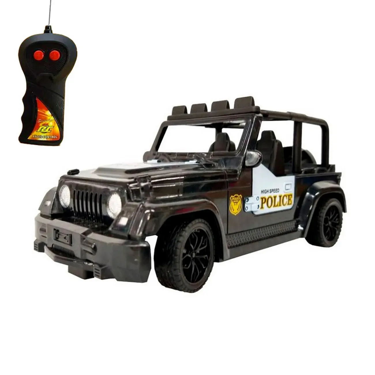 Carro Camioneta Jeep Policia Control Remoto Juguete+ Bateria