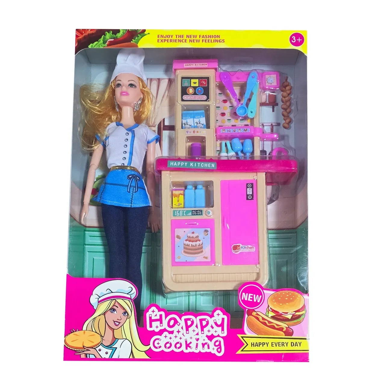 Muñeca Chef Cocina Utencilios Niñas Juguete Juego Rol