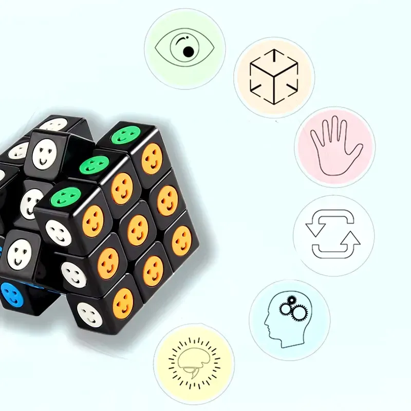 Cubo Emoji Soma Mágico Rubik 6 Colores Juguete Didáctico