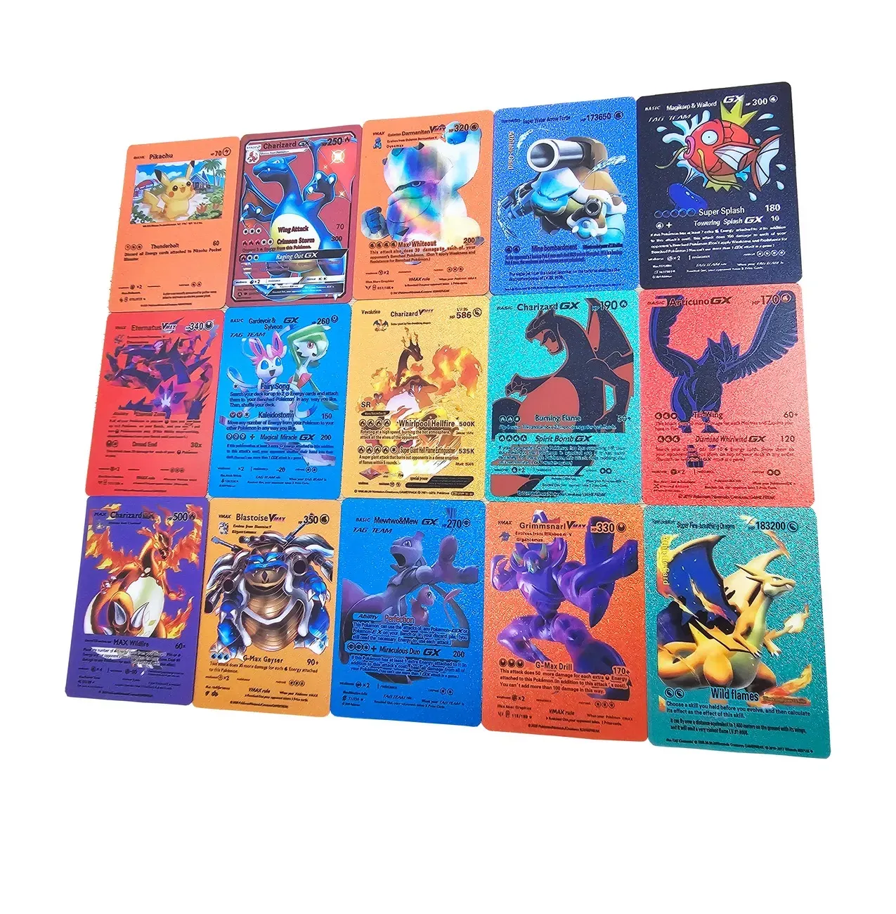 Cartas Pokemon X55 Metalizadas Coleccionables, Personajes