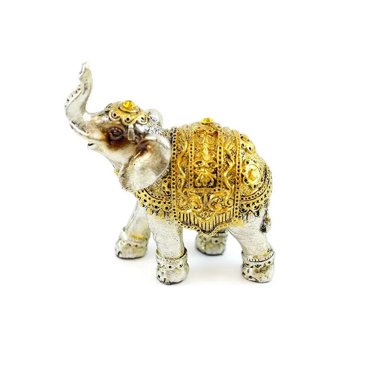 Elefante Dorado X 7 Vintage Decoración Protección 