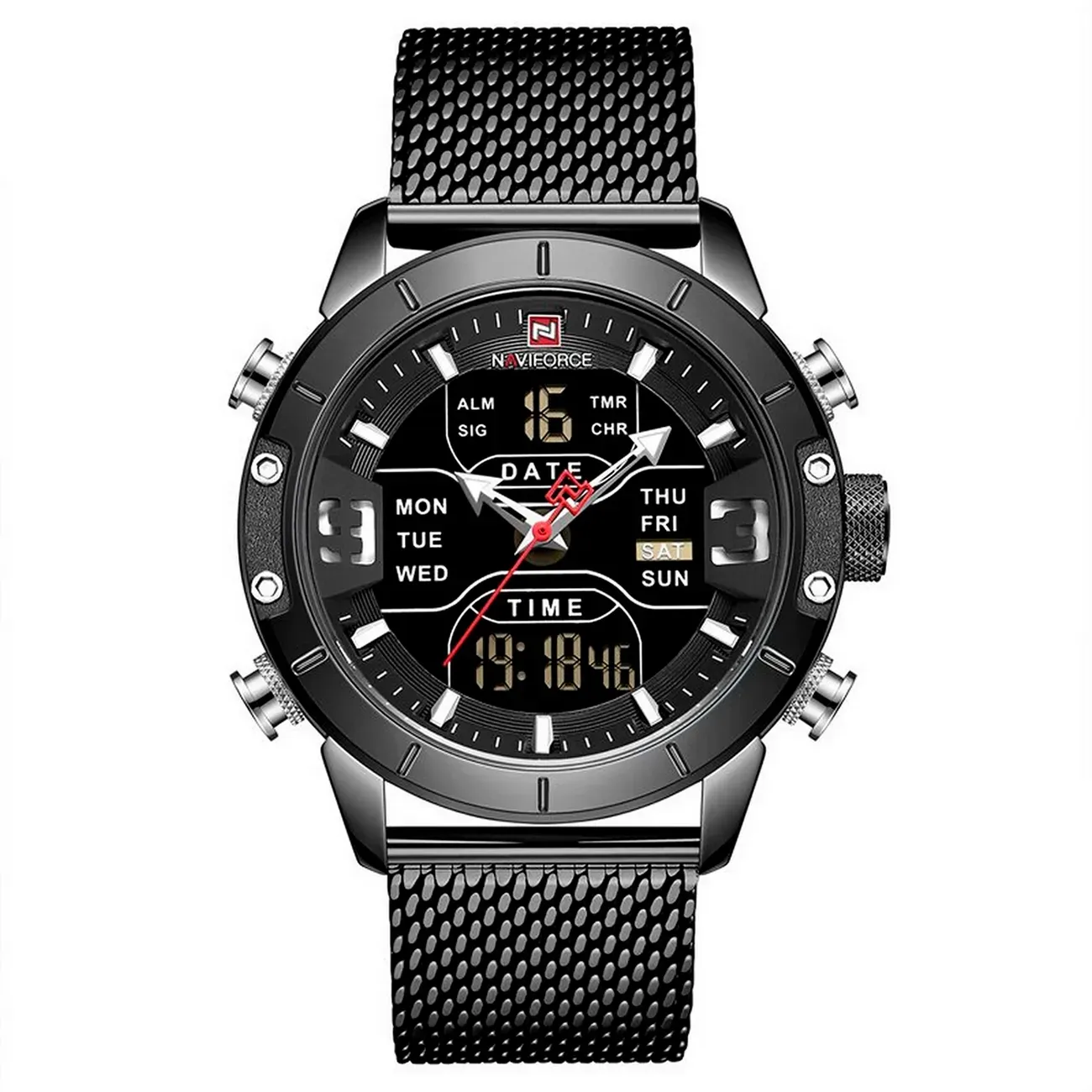 Reloj Naviforce Original Nf 9153 Acero Inoxidable + Estuche