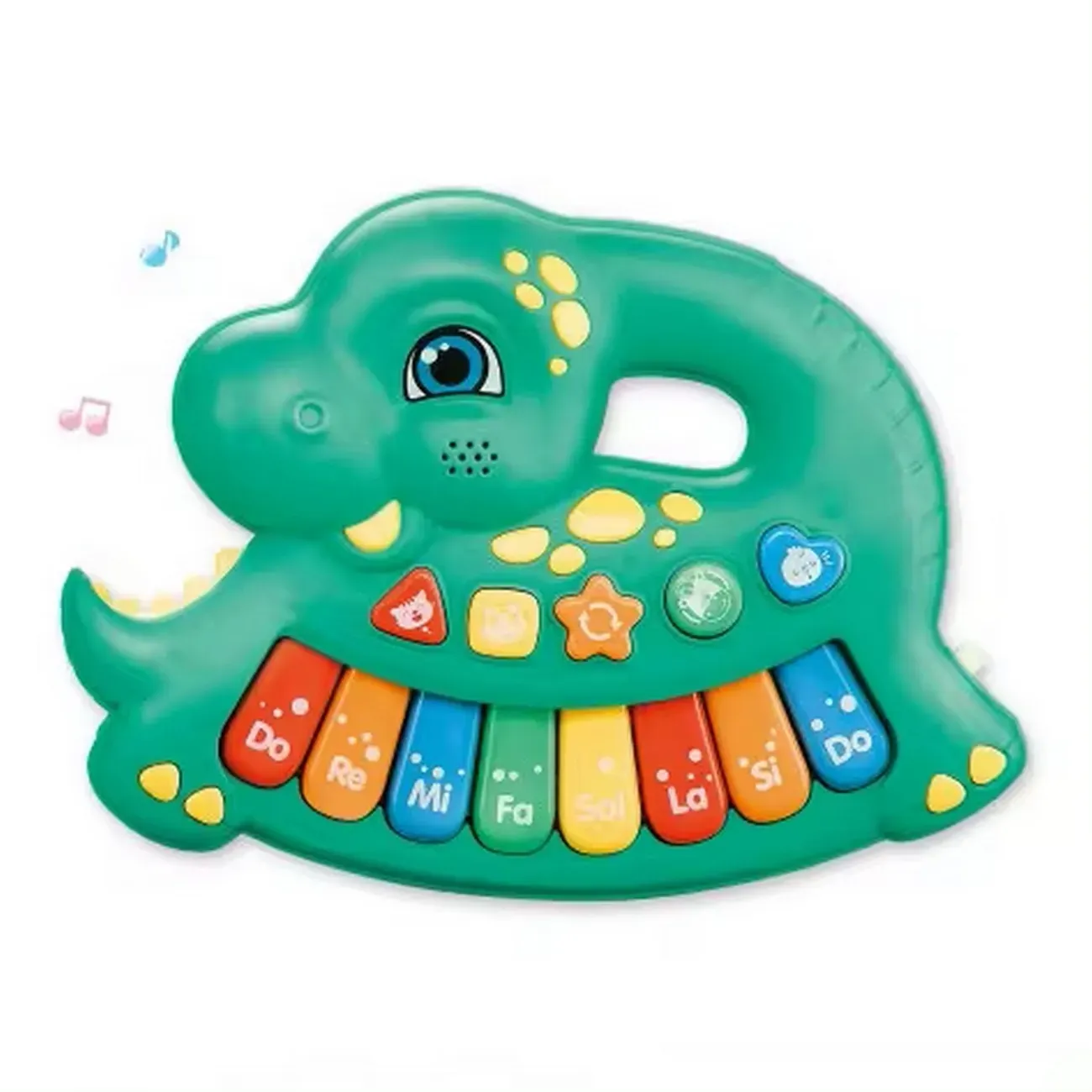 Piano Dinosaurio Interactivo Notas Musicales Luz + Bateria