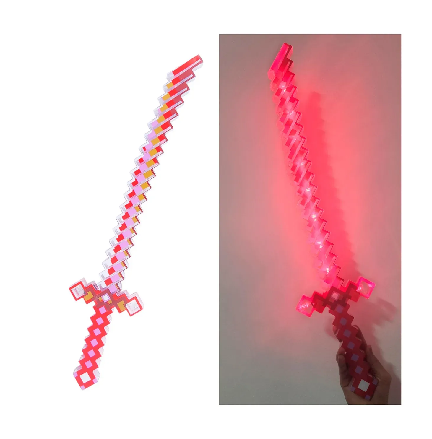 Juguete Espada Minecraft Samurai Niños Led Sonido Dizfras