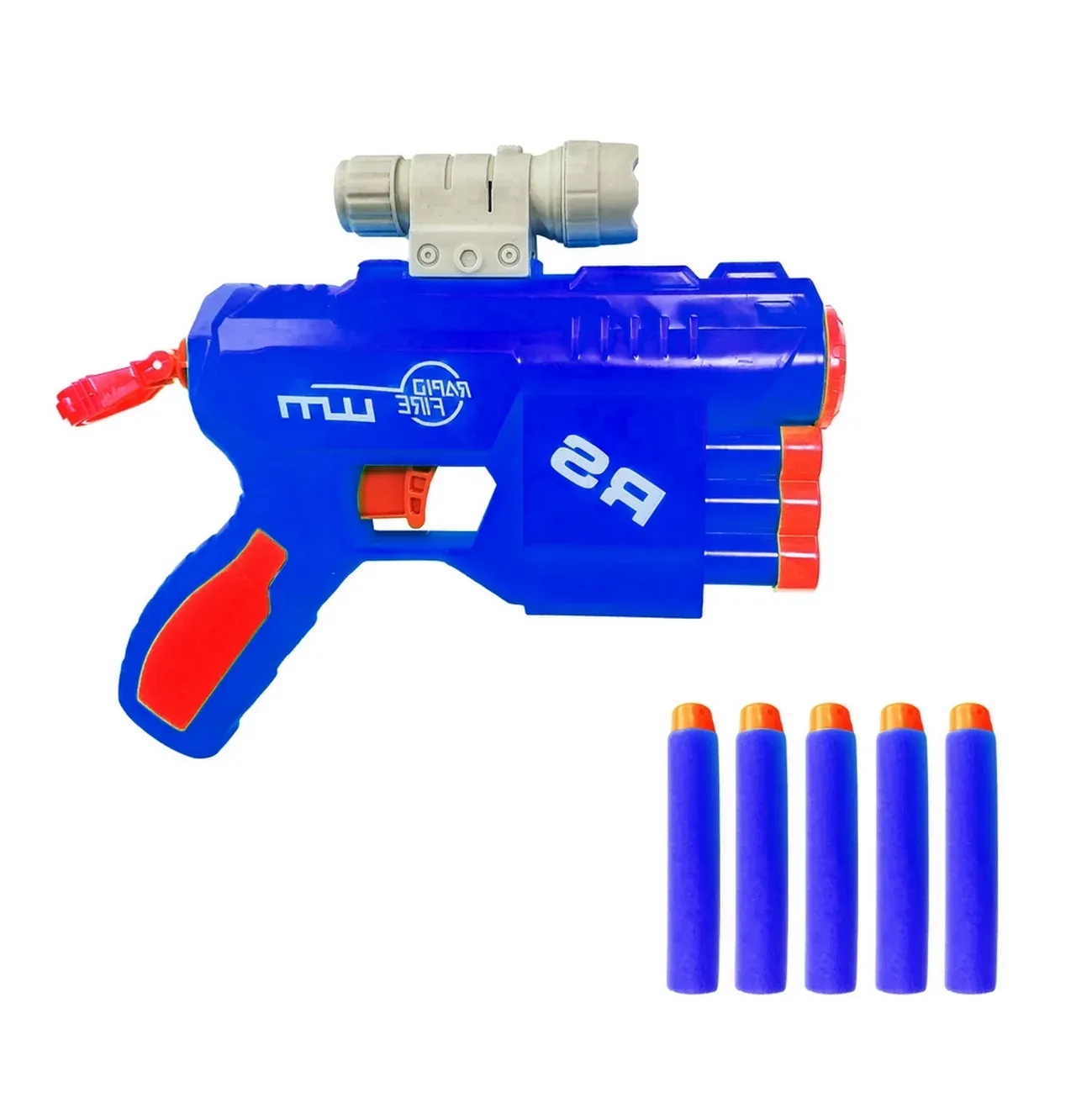 Pistola Lanza Dardos Nerf Multiples Juguete Ninos Mira Laser