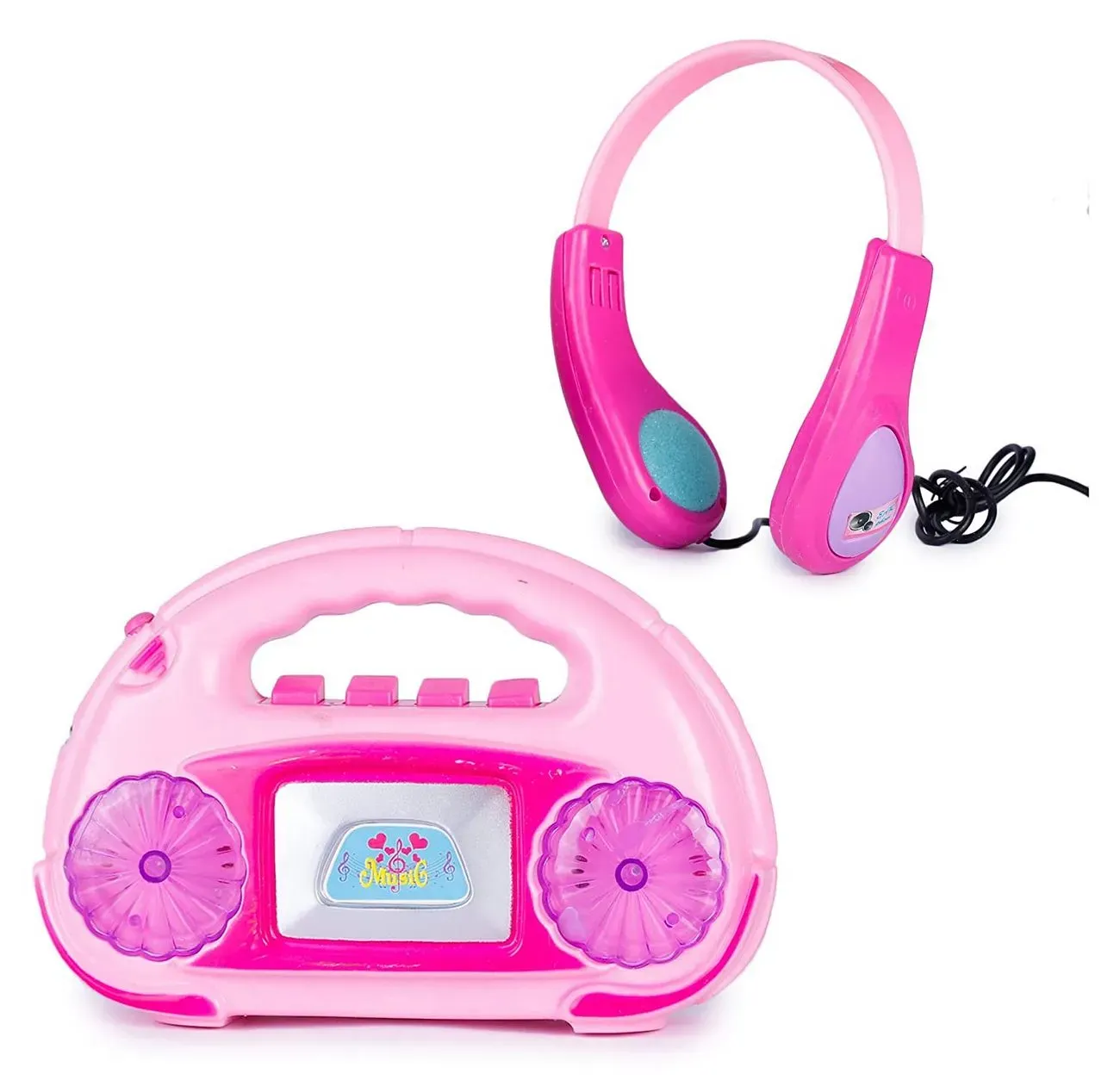 Radio Musical Portatil Juguete Para Niñas + Auriculares 