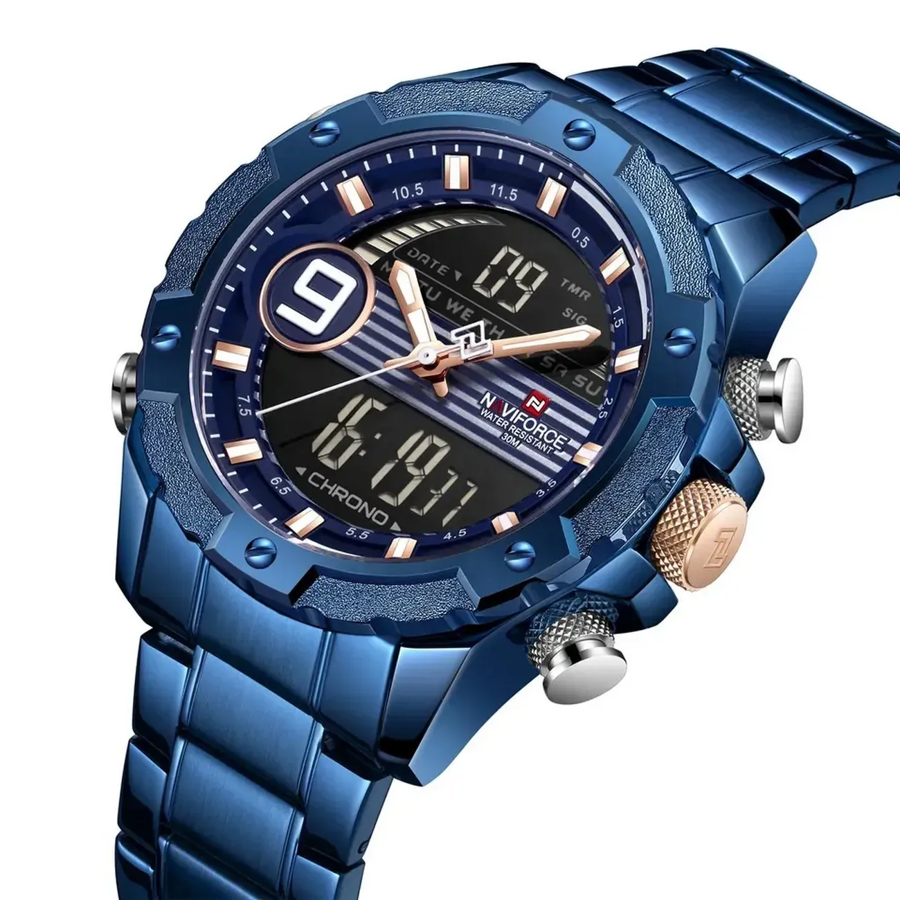 Reloj Naviforce Original Nf 9146 Acero Inoxidable + Estuche