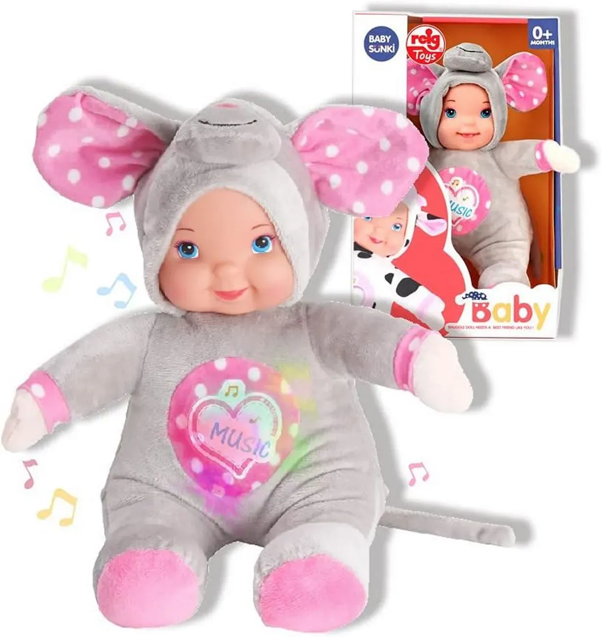 Muñeco Bebe Niñas Mi Baby Sonido Felpa Juguete Pijama Raton