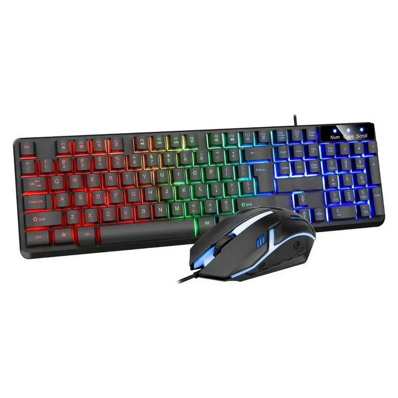 Combo Gamer Teclado Luces + Mouse Luces Ergonomico Cmk-188