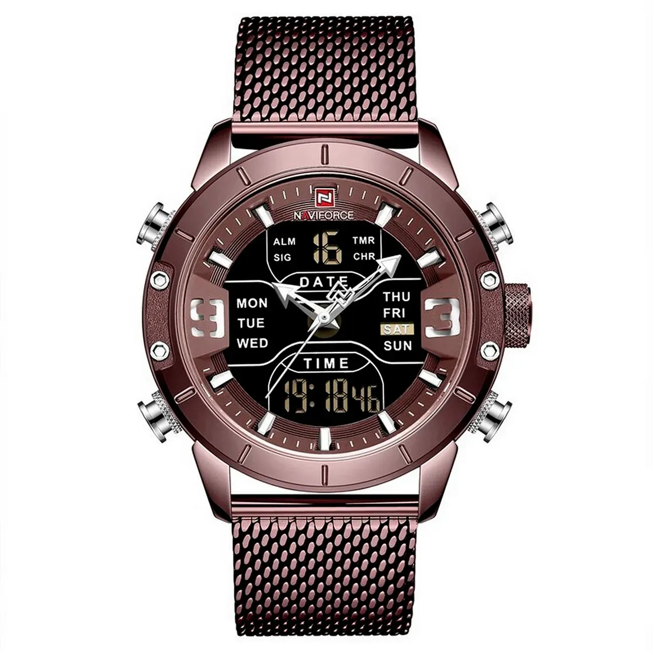 Reloj Naviforce Original Nf 9153 Acero Inoxidable + Estuche