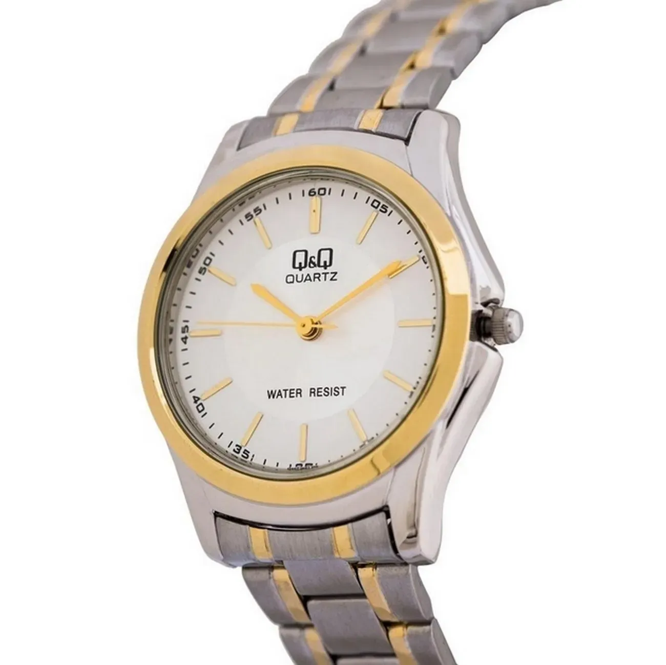 Reloj Q&q Qyq Q207j401y Casual Acero Mujer Dama + Estuche 