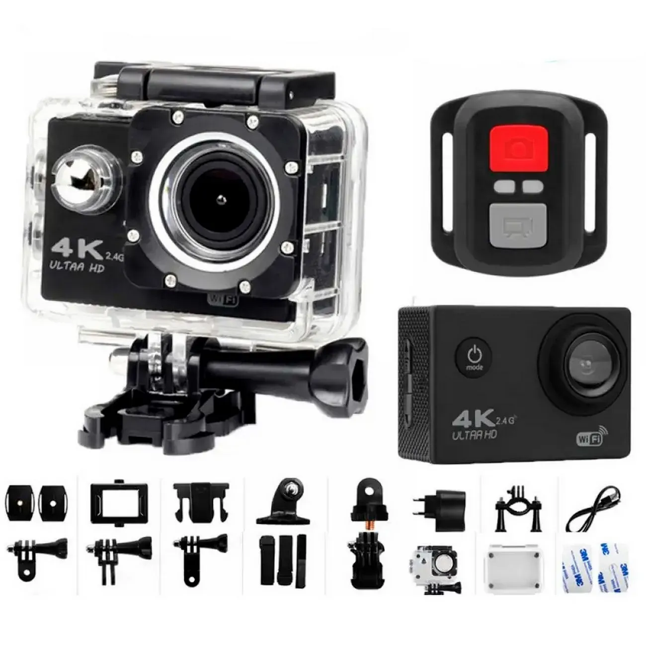 Camara 4k Sports Ultra Hd Dv Sumergible Deportes + Control