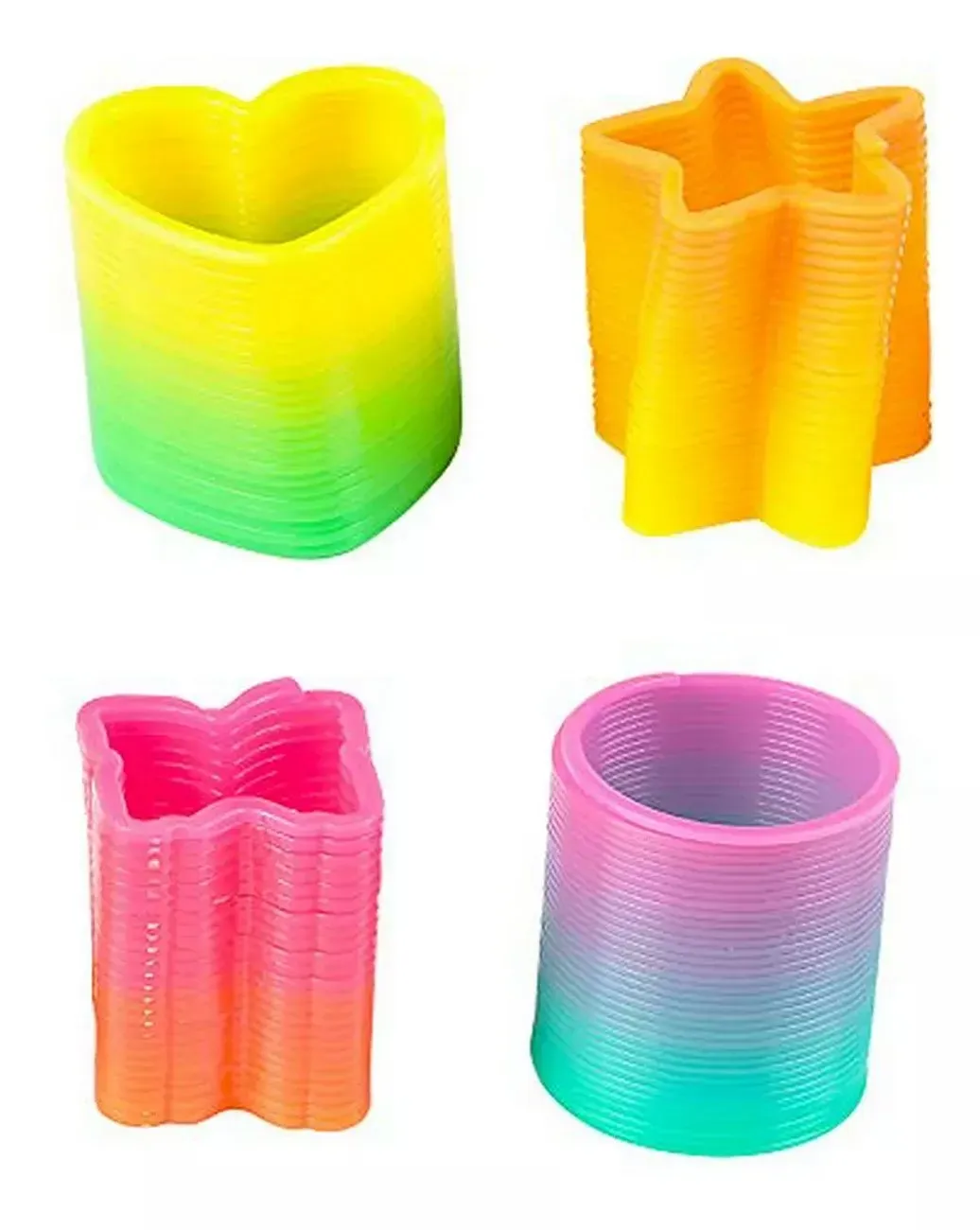 Spring Arcoiris Muelle Magico Color Neon Juguete Niños X5pcs