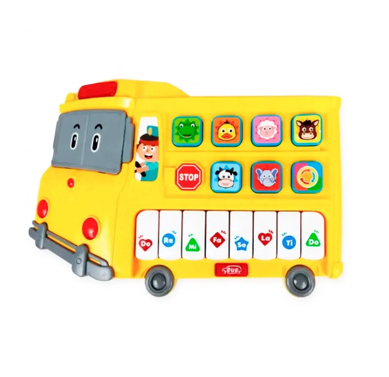 Piano Bus Interactivo Sonido Y Notas Musicales + Baterias