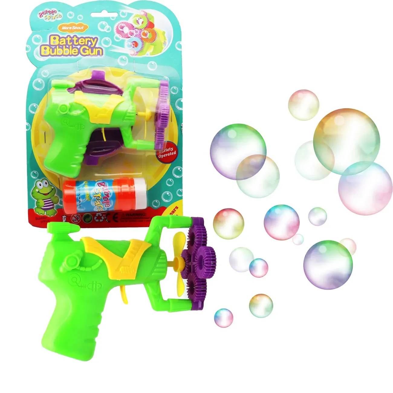 Pistola Lanzador De Agua Automatica + Liquido Jabonoso