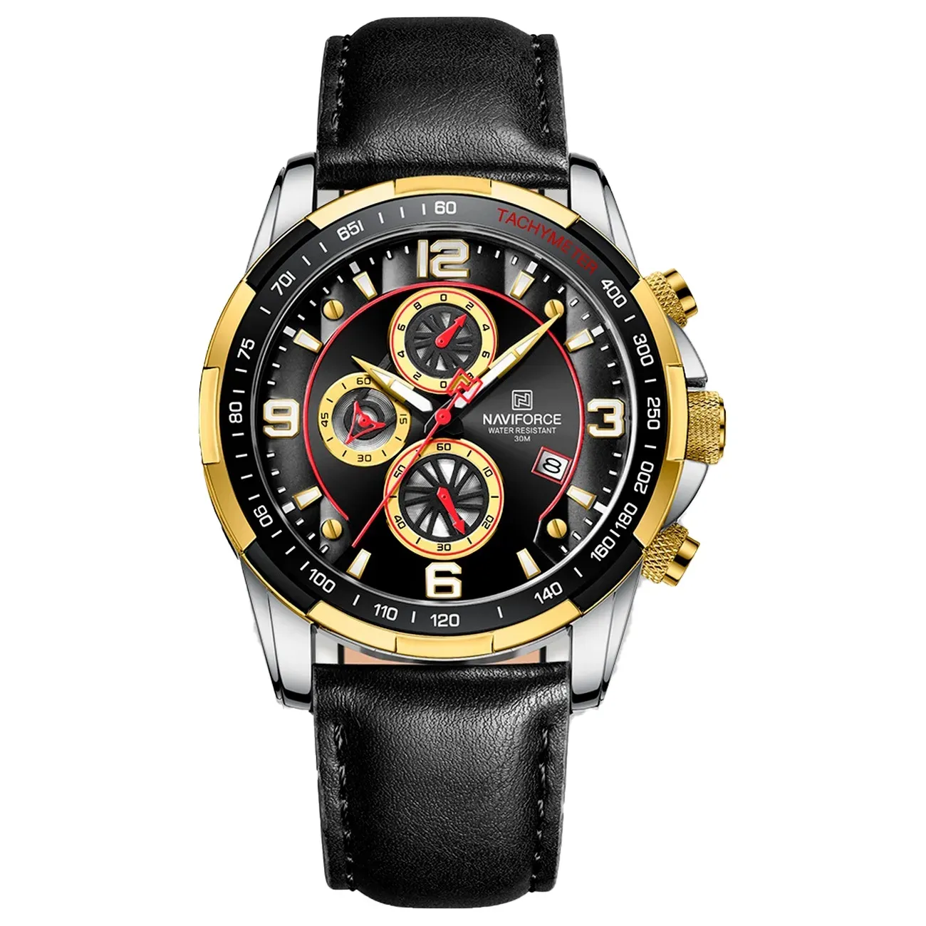 Reloj Naviforce Original Nf 8020 Cuero + Estuche