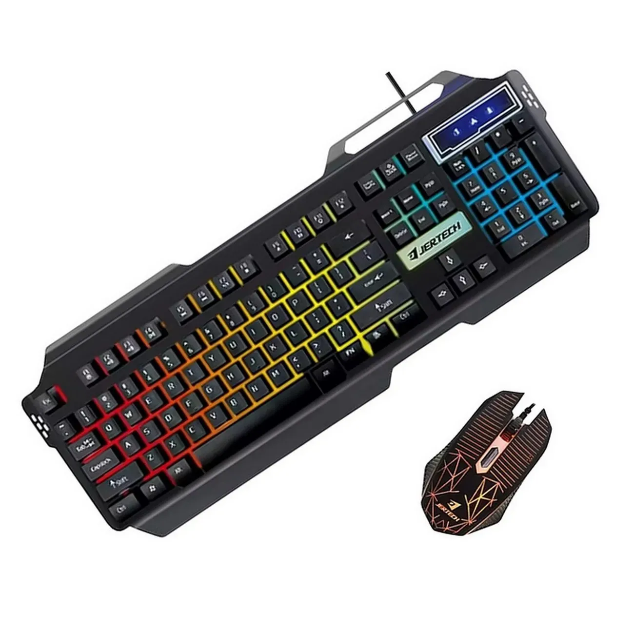 Combo Teclado + Mouse Km950 Gaming Jertech Ergonomico Luces