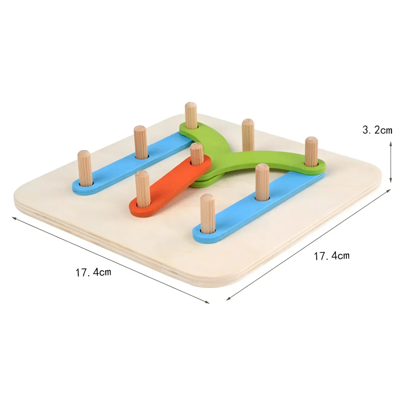 Tablero Geométrico Montessori De Madera Para Niños Figuras