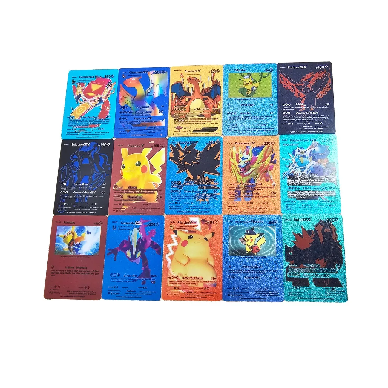 Cartas Pokemon X55 Metalizadas Coleccionables, Personajes